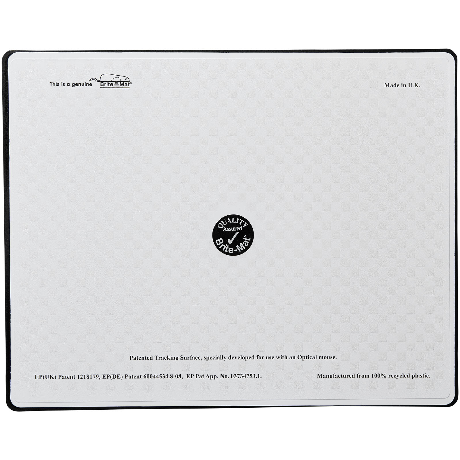 Brite-Mat® rechteckiges Mauspad schwarz
