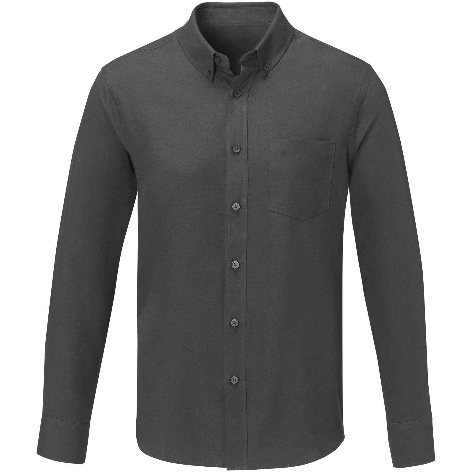 Pollux 130 g/m² Herrenhemd mit langen Ärmeln storm grey