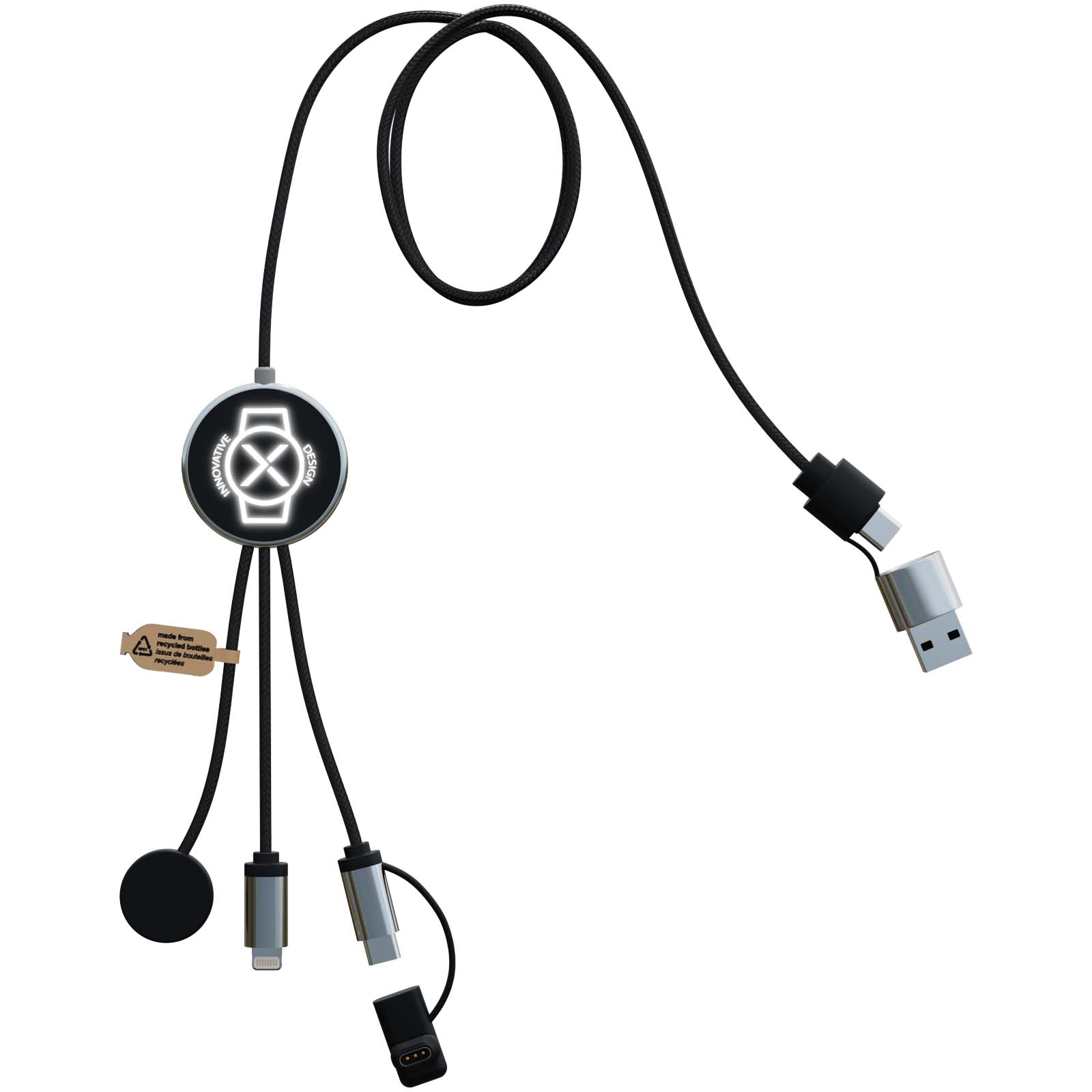 SCX.design C34 7 in 1 Ladekabel für Smartwatches schwarz