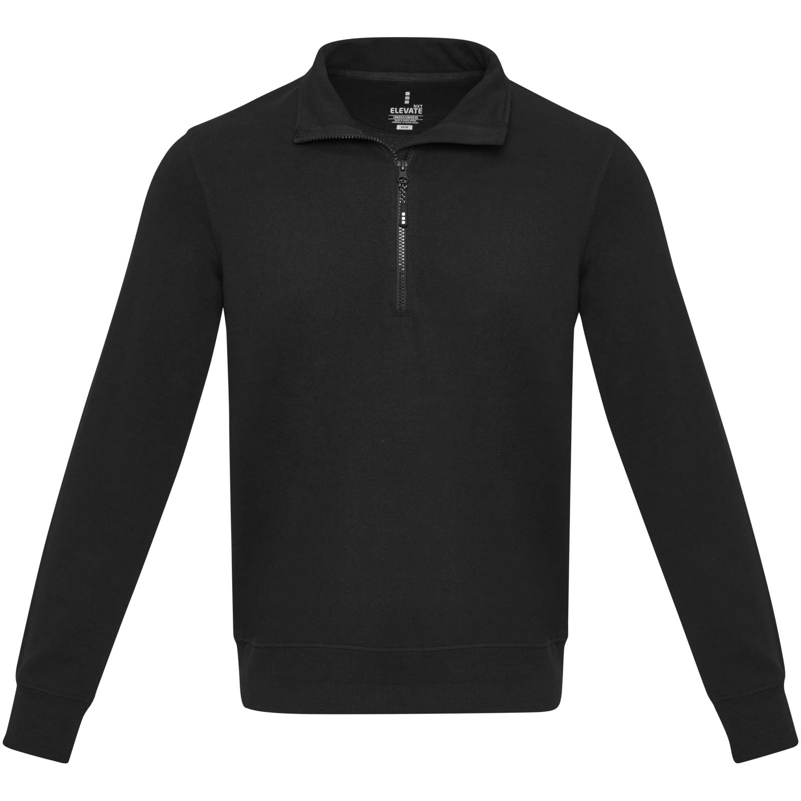 Tin 280 g/m² Aware™ Pullover mit Half-Zip Reißverschluss aus recyceltem Material Unisex schwarz
