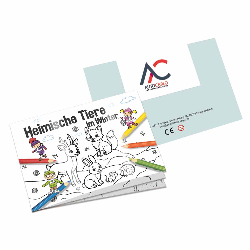 Malbuch Mini A7 - Heimische Tiere