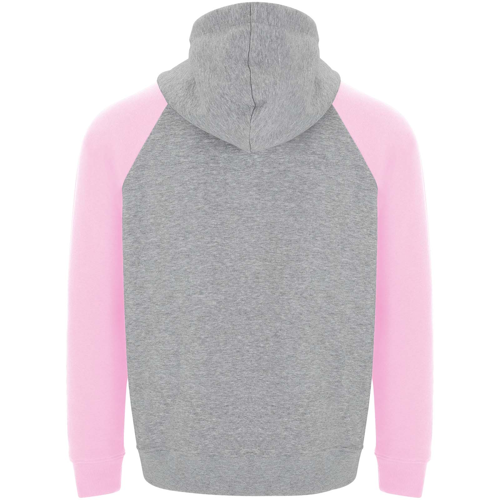 Badet 280 g/m² zweifarbiger Kapuzenpullover für Kinder heather grau, hellrosa