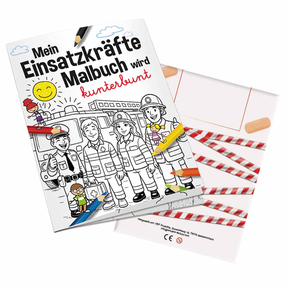 Malbuch / Mal-Set A6 - Einsatzkräfte