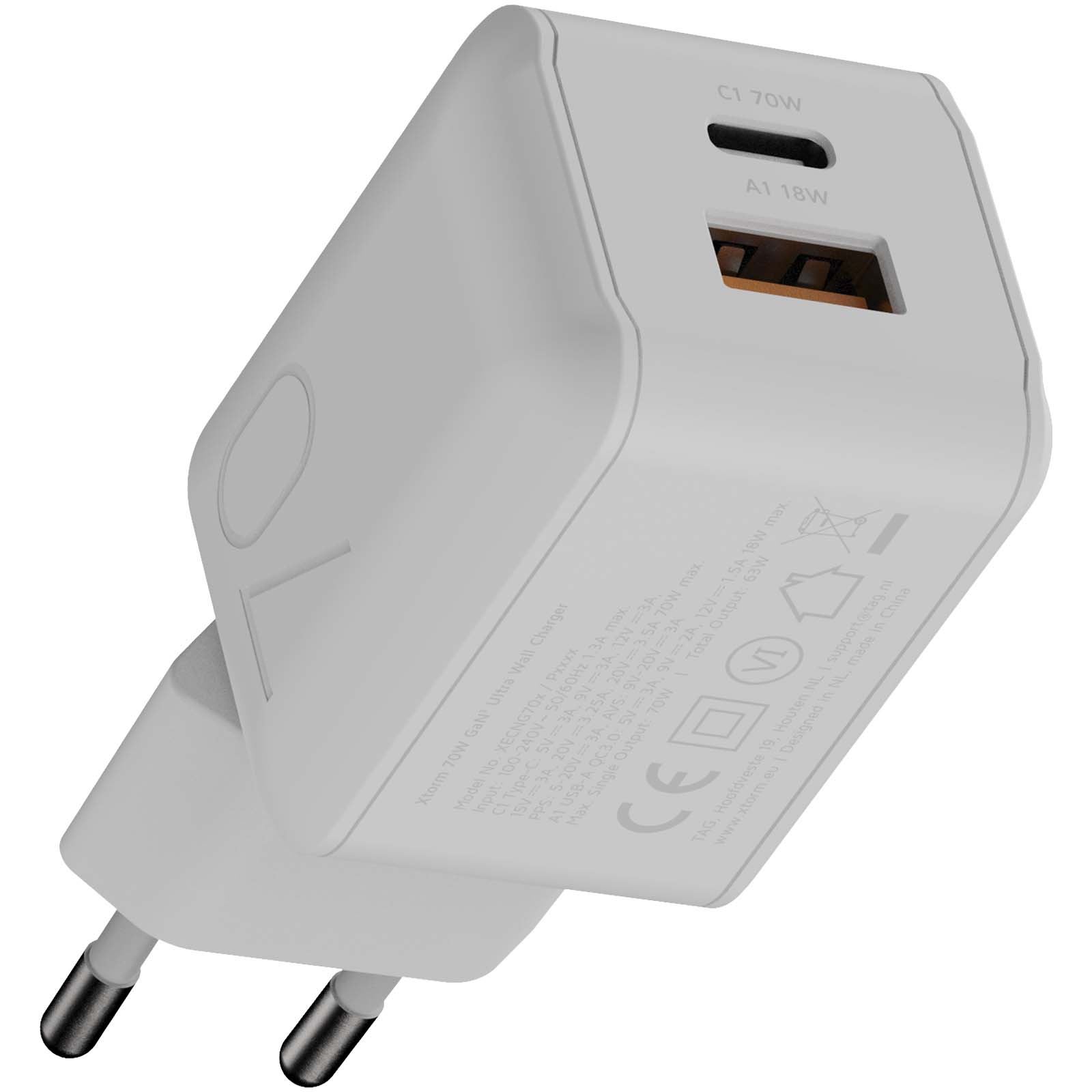 Xtorm 70 W NextGen Wandladegerät weiss