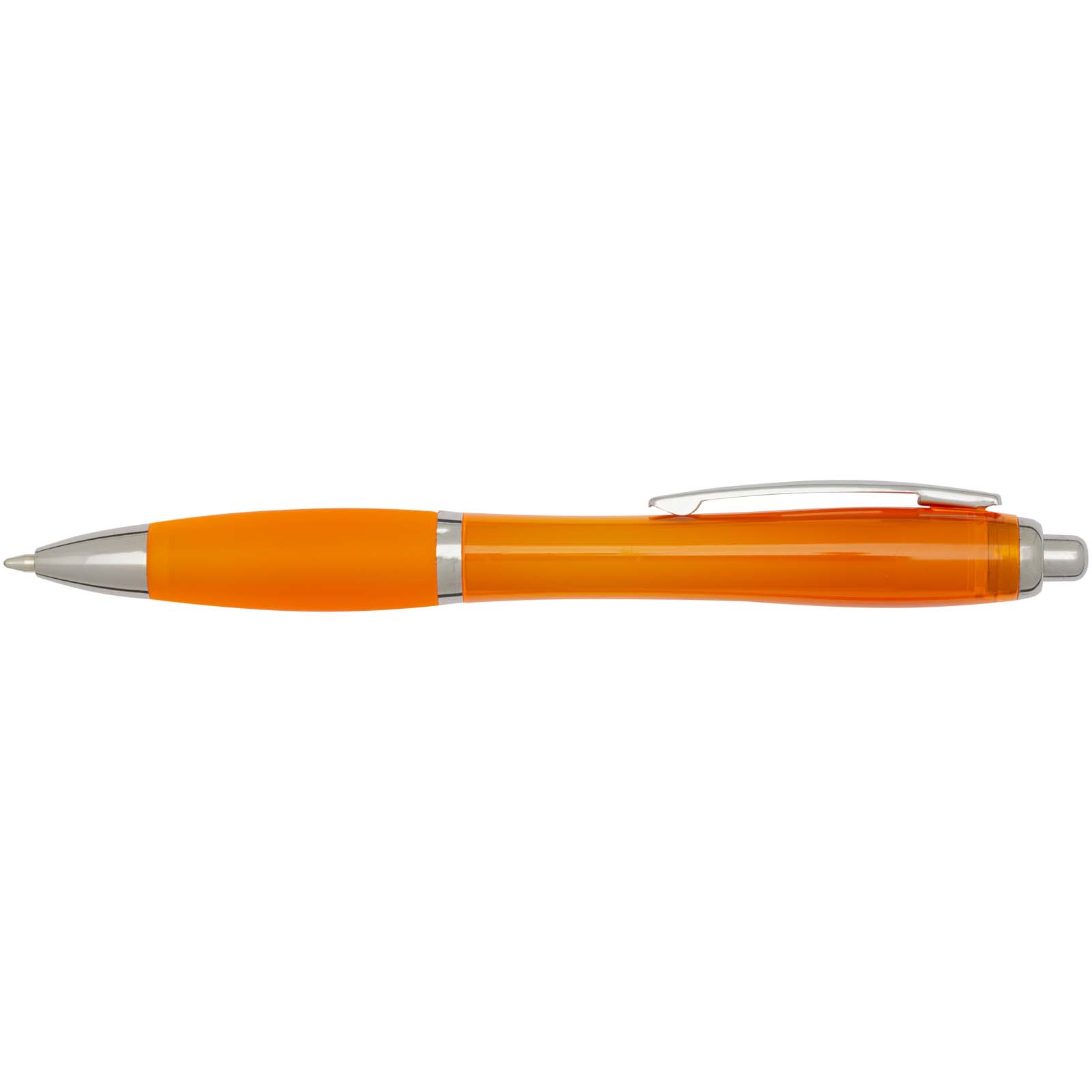 Nash RCS Kugelschreiber aus recyceltem Kunststoff mit farbigem Schaft und Griff (schwarze Tinte) orange