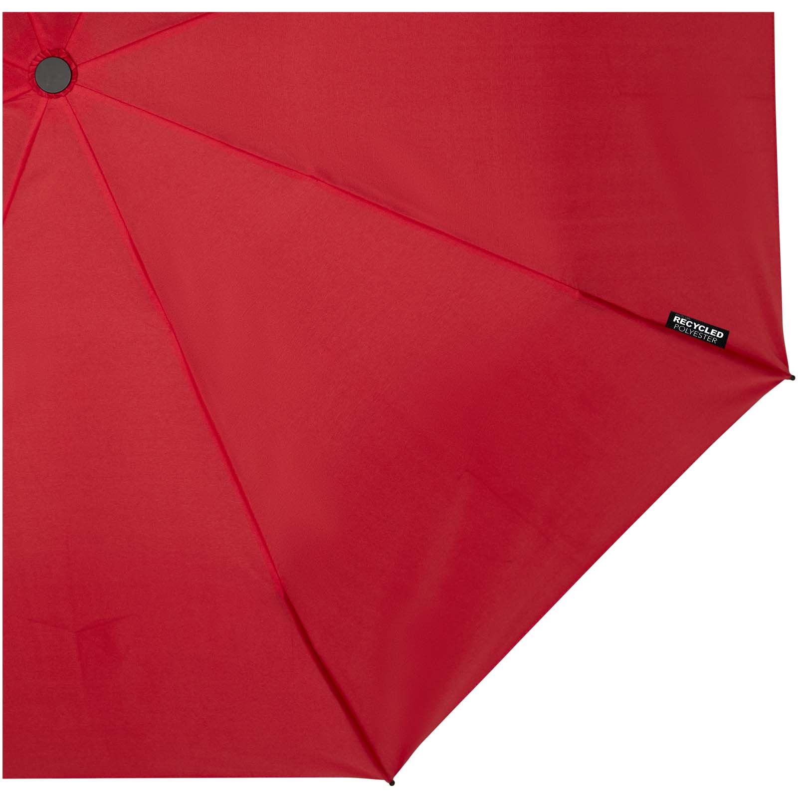 Birgit 21'' faltbarer winddichter Regenschirm aus recyceltem PET rot