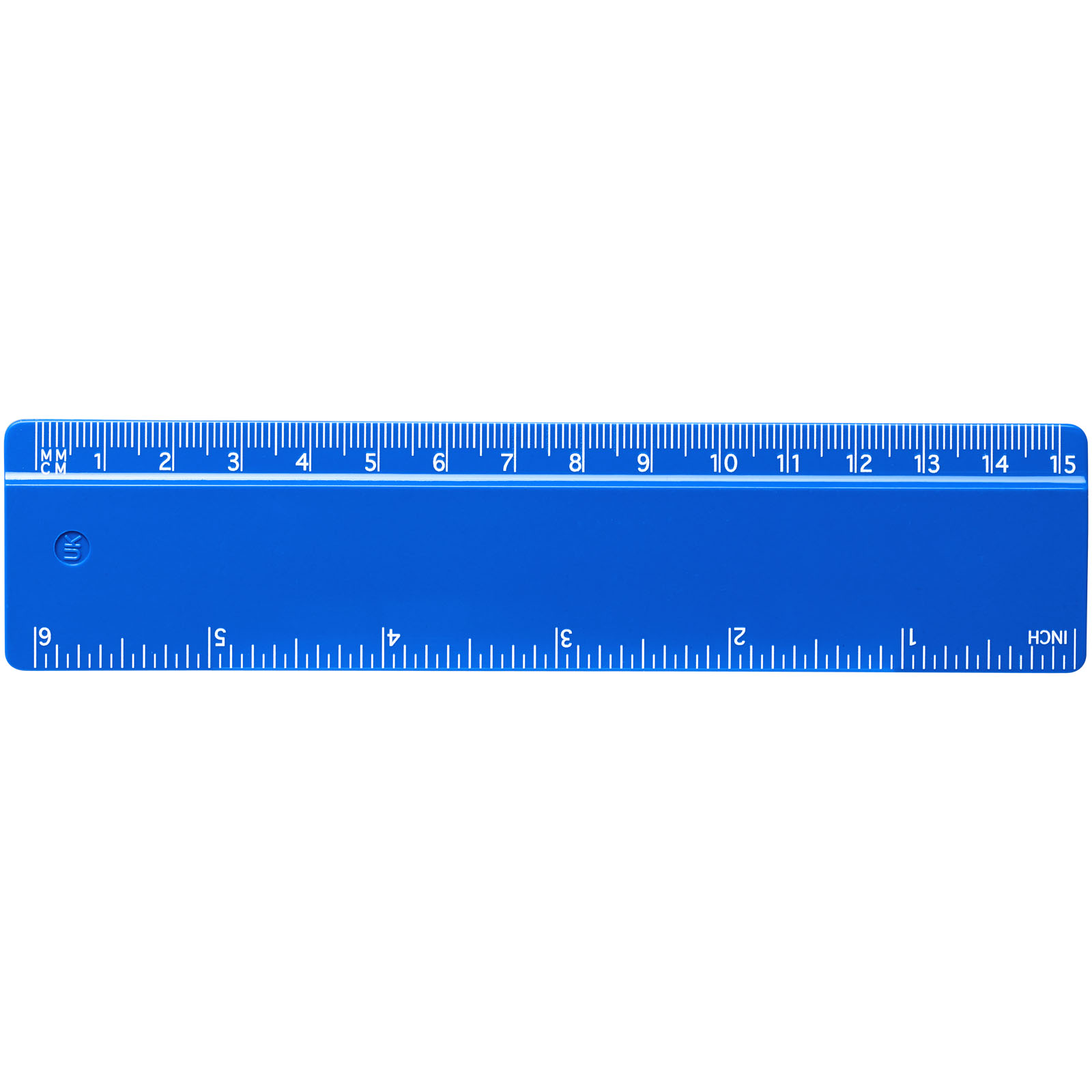 Refari 15 cm Lineal aus recyceltem Kunststoff blau