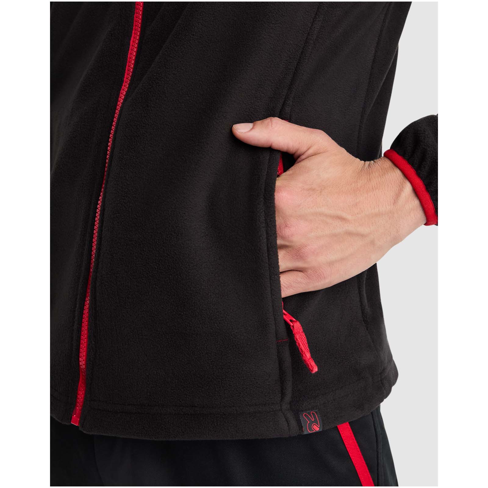 Terrano Mikrofleecejacke, unisex blei, schwarz