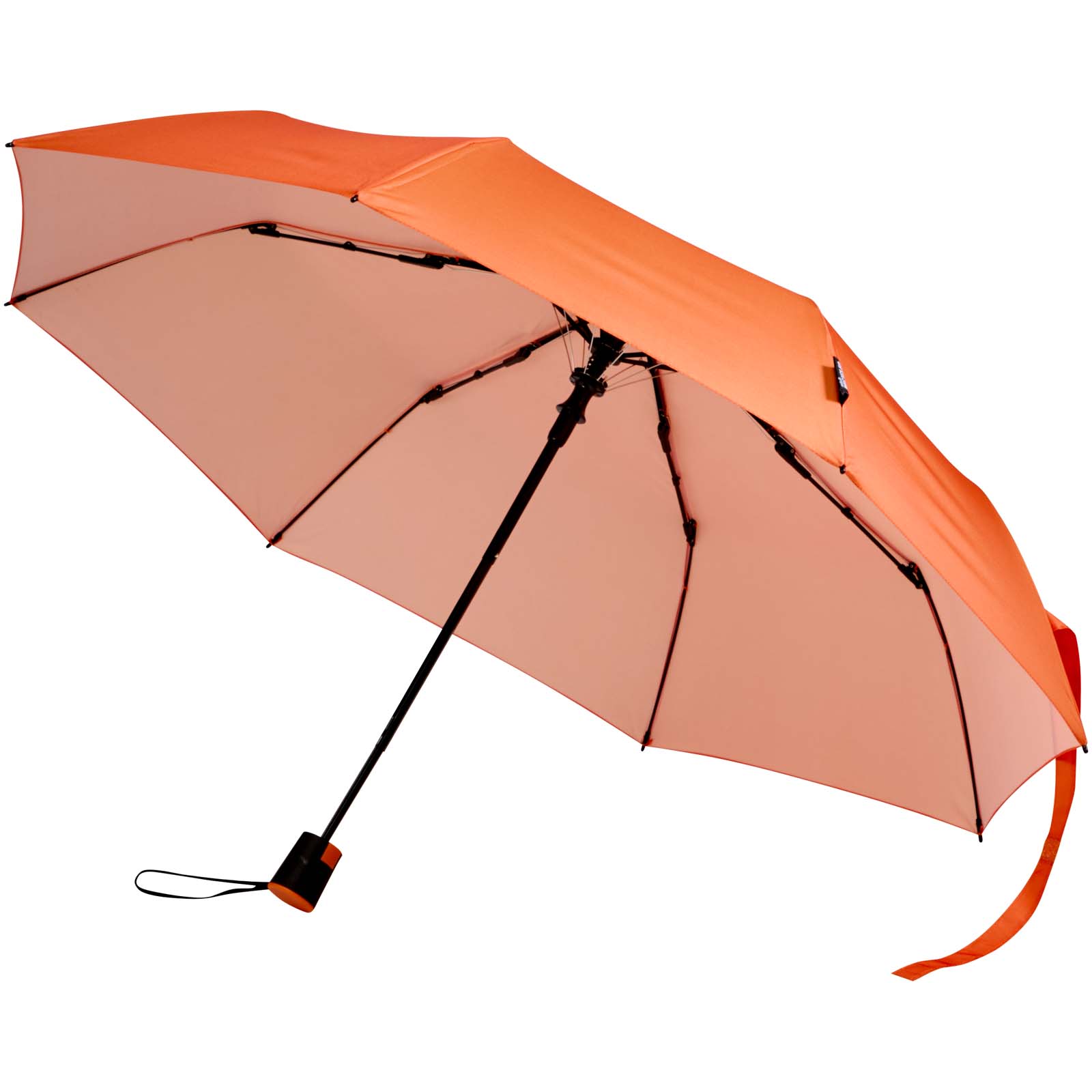 Agnes 21" faltbarer RPET-Regenschirm mit automatischer Öffnung orange