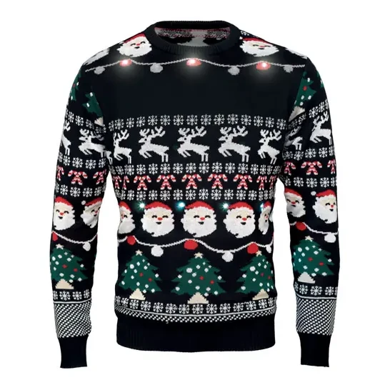 Weihnachts-LED-Pullover S/M