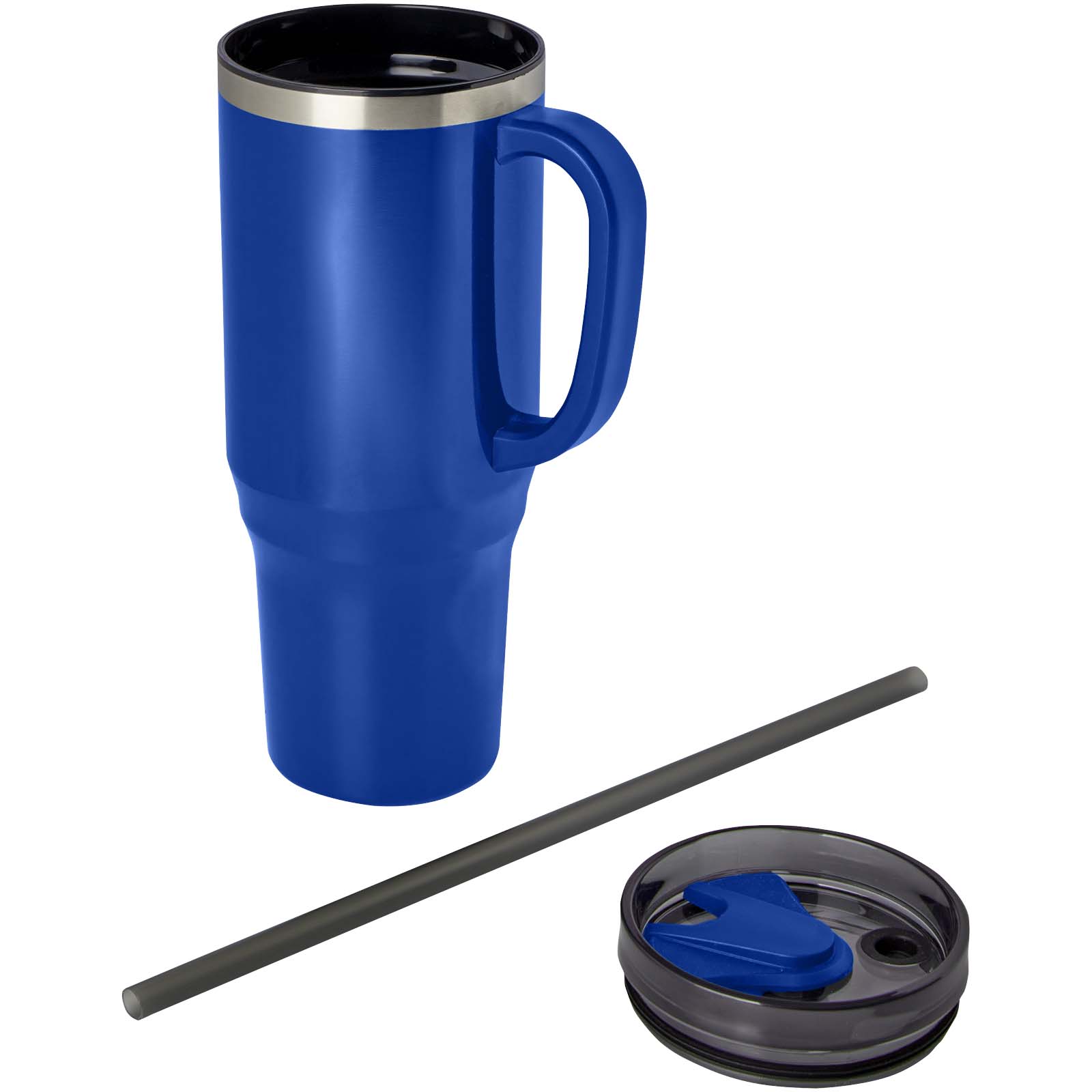 Melbourne 1200 ml RCS-zertifizierter Isolierbecher mit Strohhalm royalblau