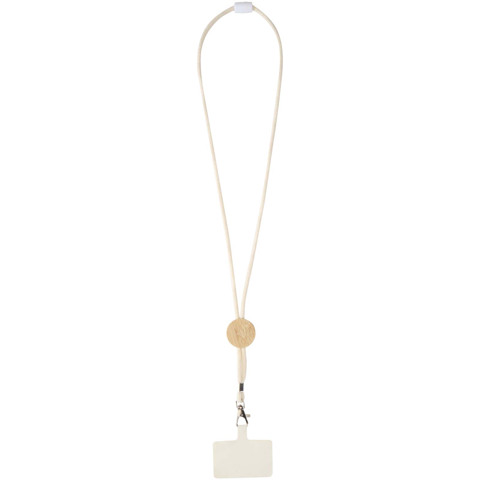 Adhab Smartphone Lanyard mit Bambusdetails weiss
