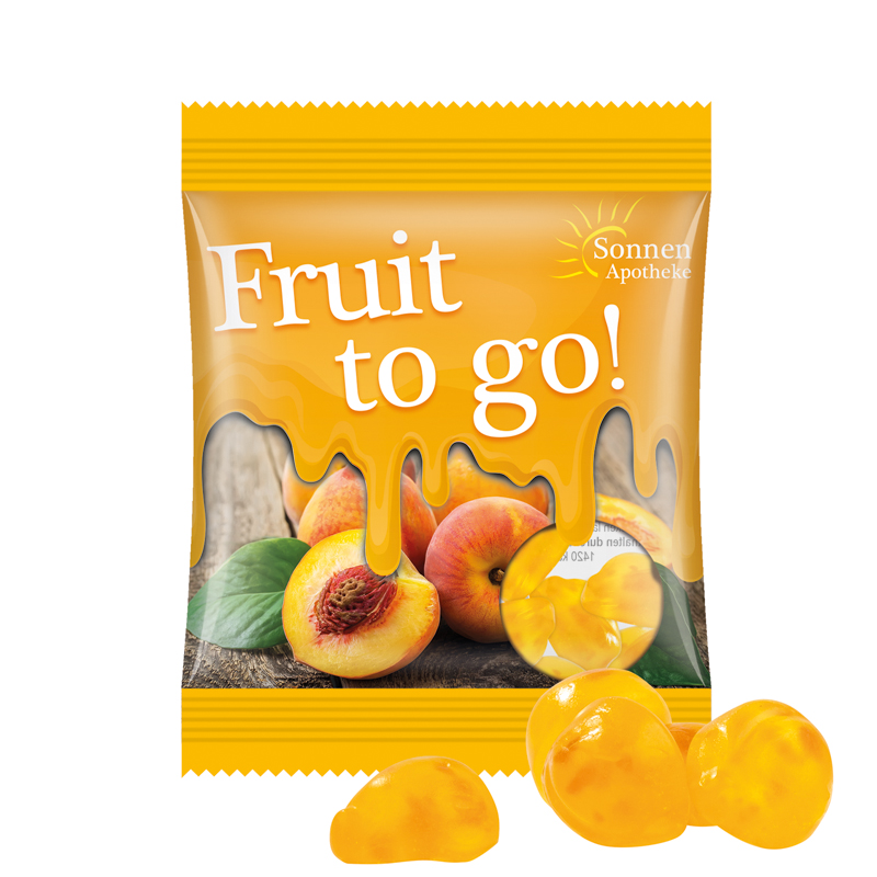 Minitüte 15 g, transparente kompostierbare Folie, Trolli Vitamin Fruchtgummi