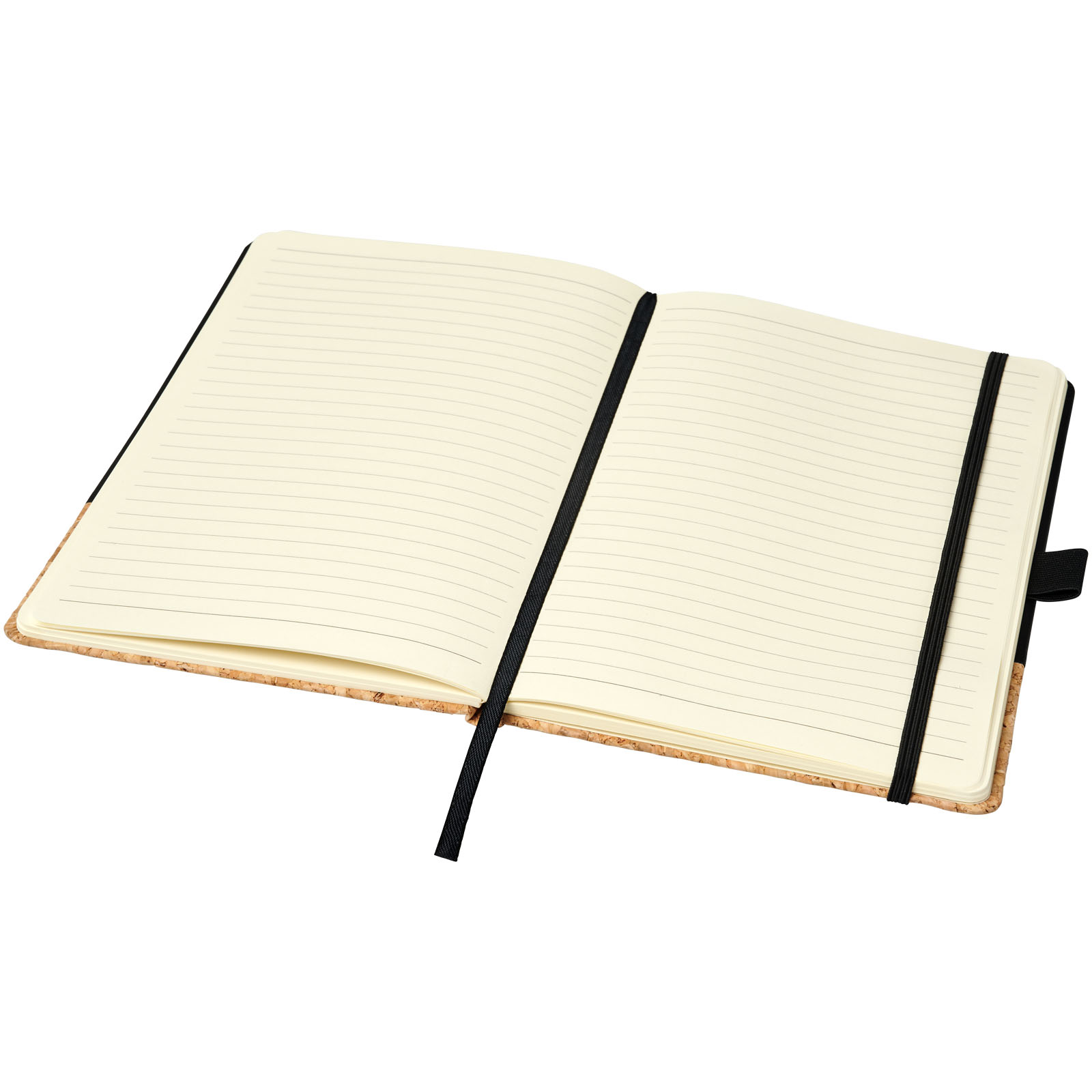 Evora A5 Notizbuch Thermo PU mit Kork schwarz