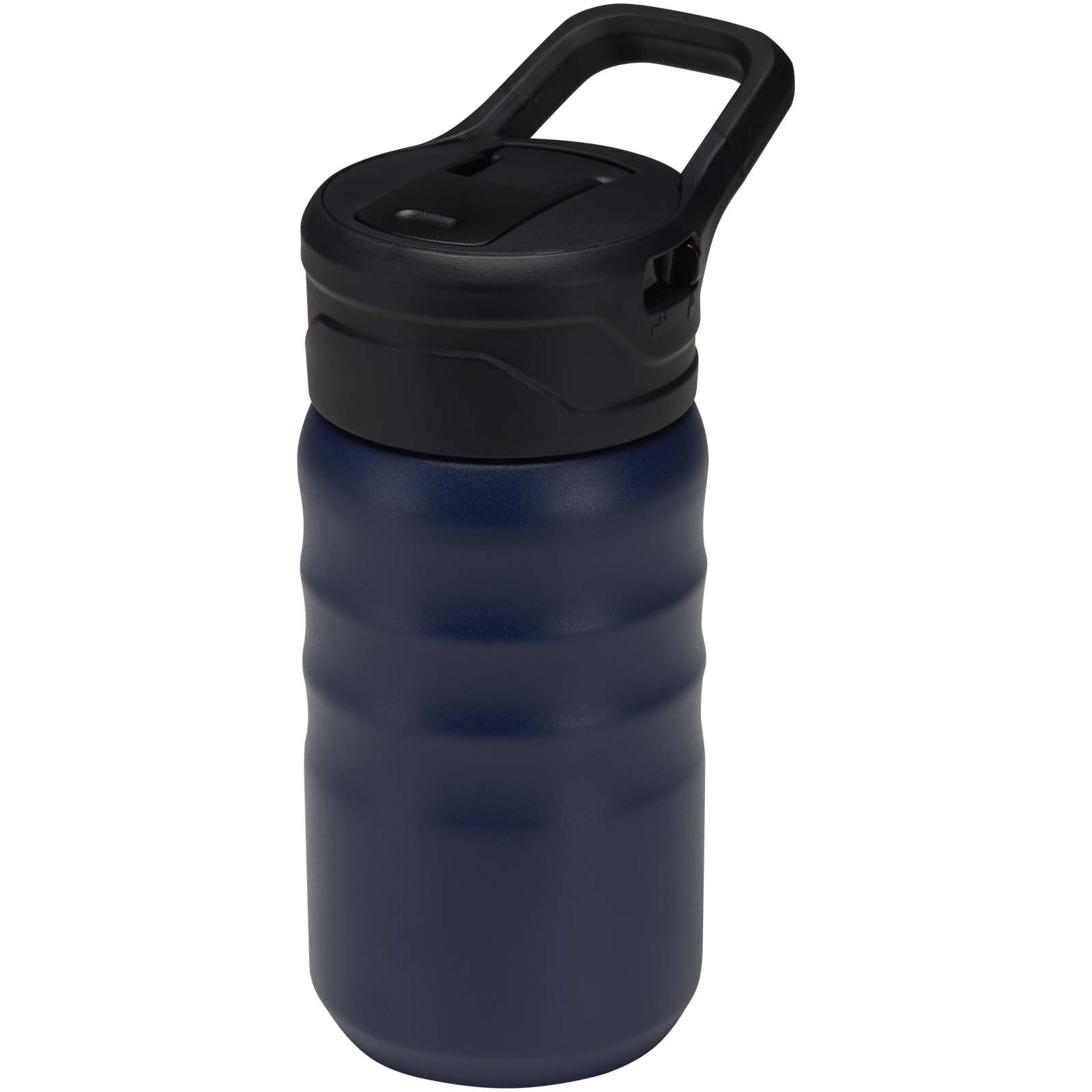 Knox 350 ml RCS Trinkflasche aus recyceltem, doppelwandigem Edelstahl mit Klappstrohhalm navy