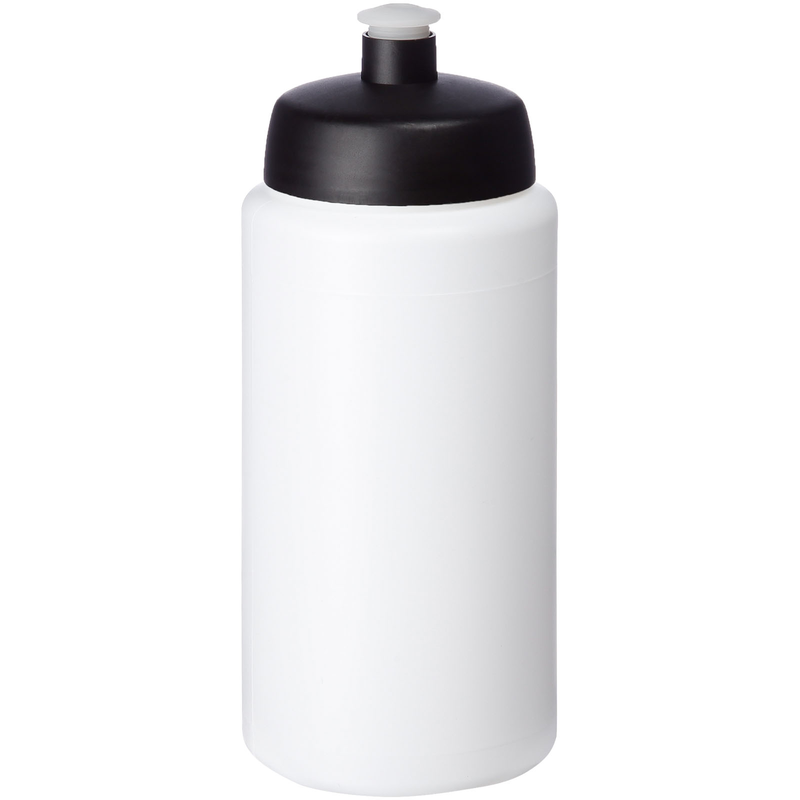 Baseline® Plus grip 500 ml Sportflasche mit Sportdeckel weiss, schwarz