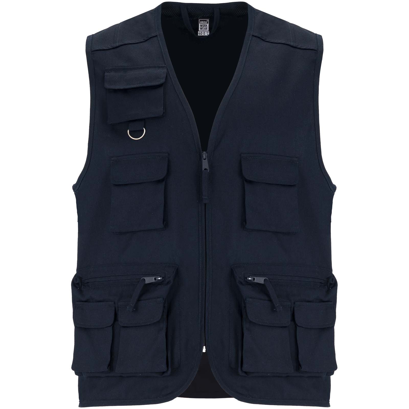 Venera Arbeitsweste mit V-Ausschnitt und mehreren Taschen, 200 g/m2 marineblau