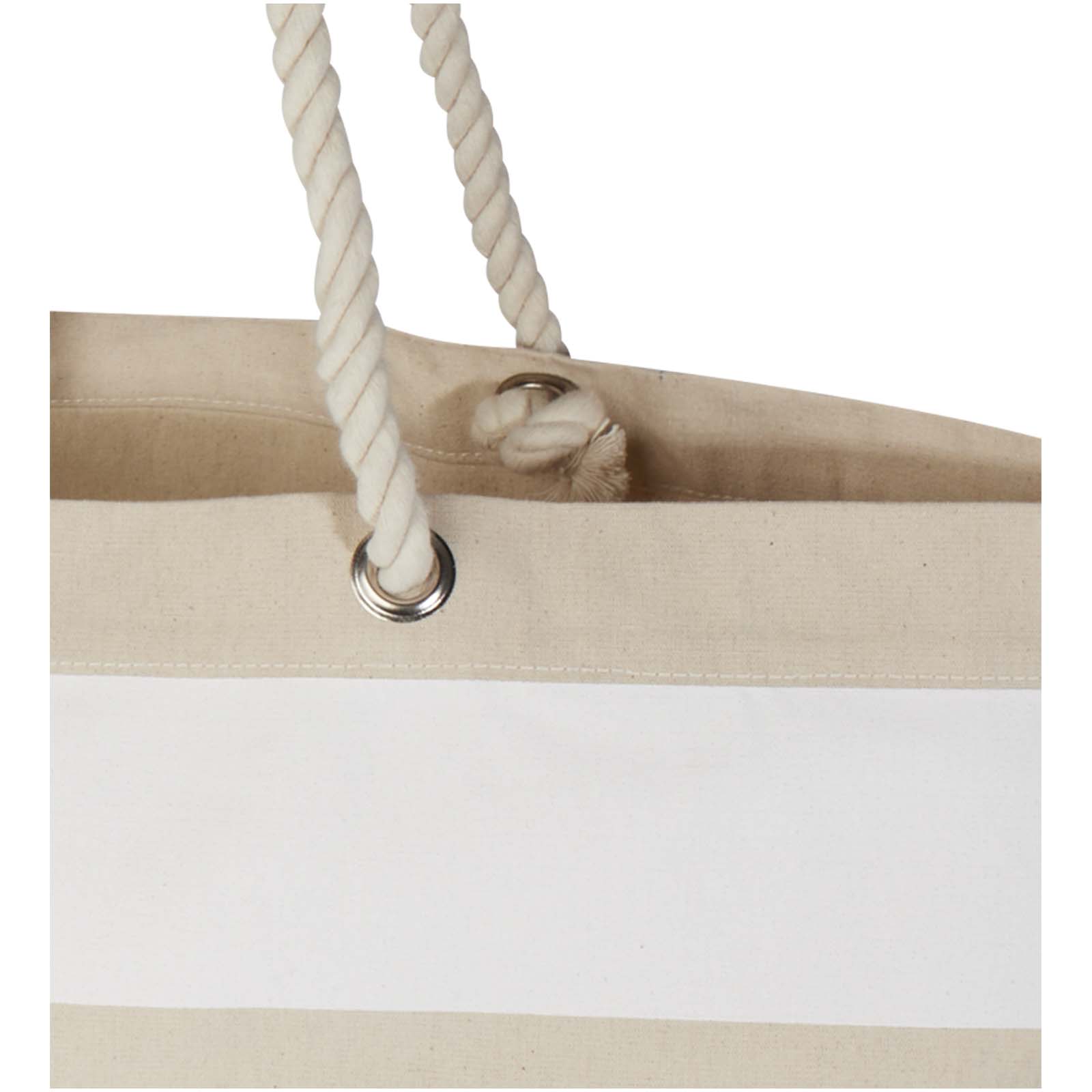 Florida 270 g/m² Strandtragetasche aus recyceltem GRS-Material natur, weiss