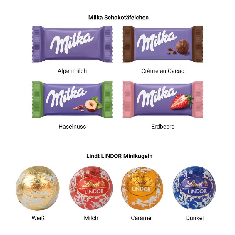 Adventskalender LKW long, Milka Schokotäfelchen