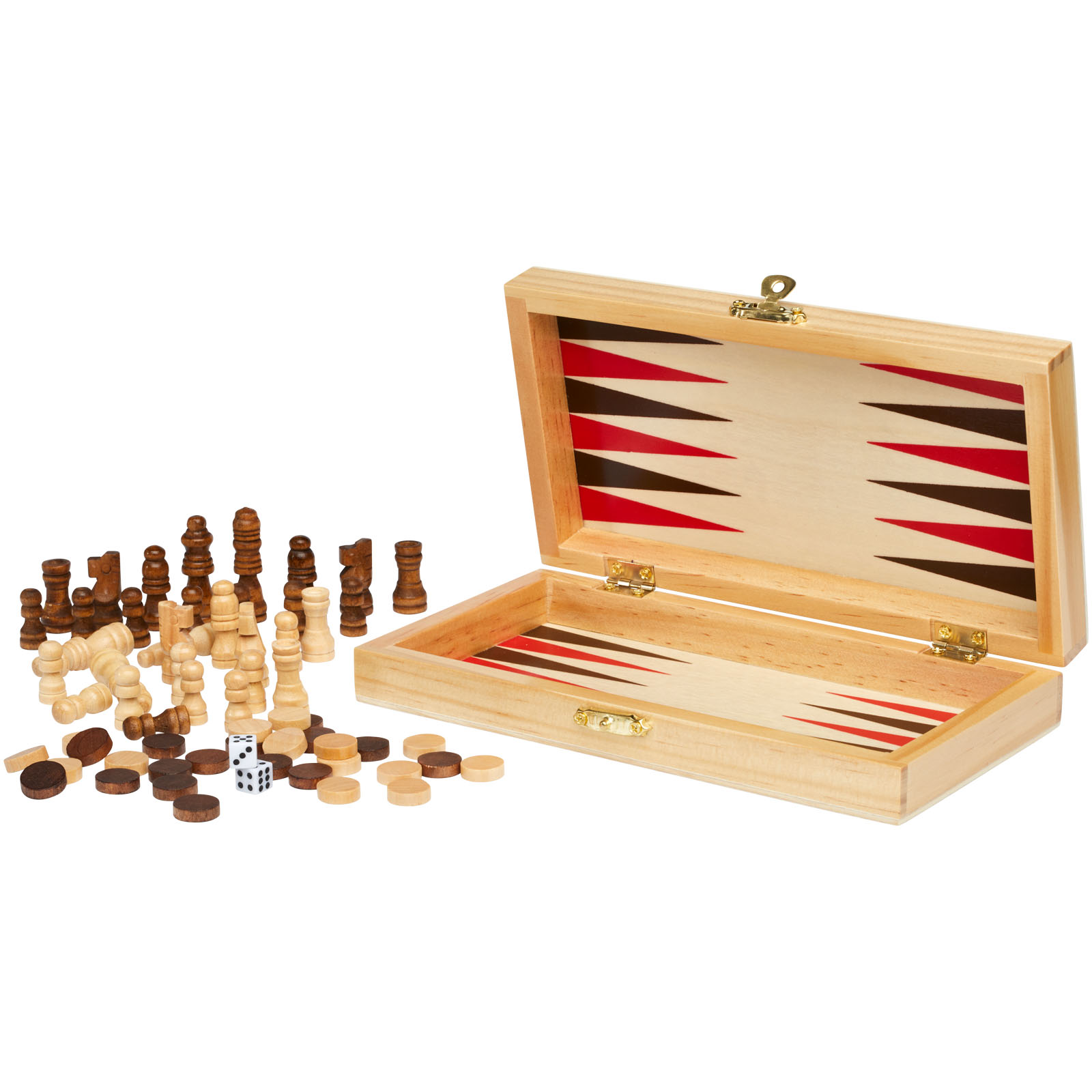 Mugo 3-in-1 Spieleset aus Holz natur