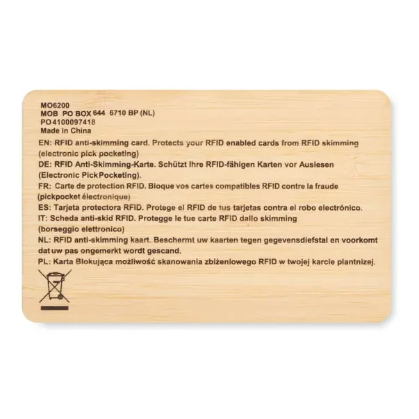 RFID Karte aus Bambus