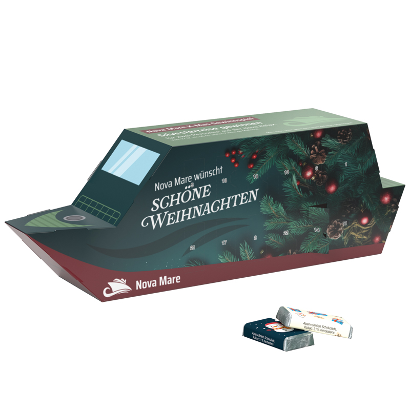 Adventskalender Schiff, Lindt Schokotäfelchen