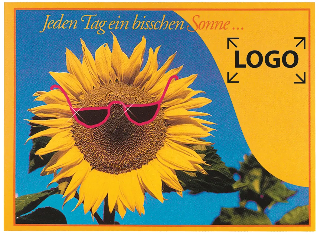 Samen-Briefkarte Sonne 115 x 156 mm