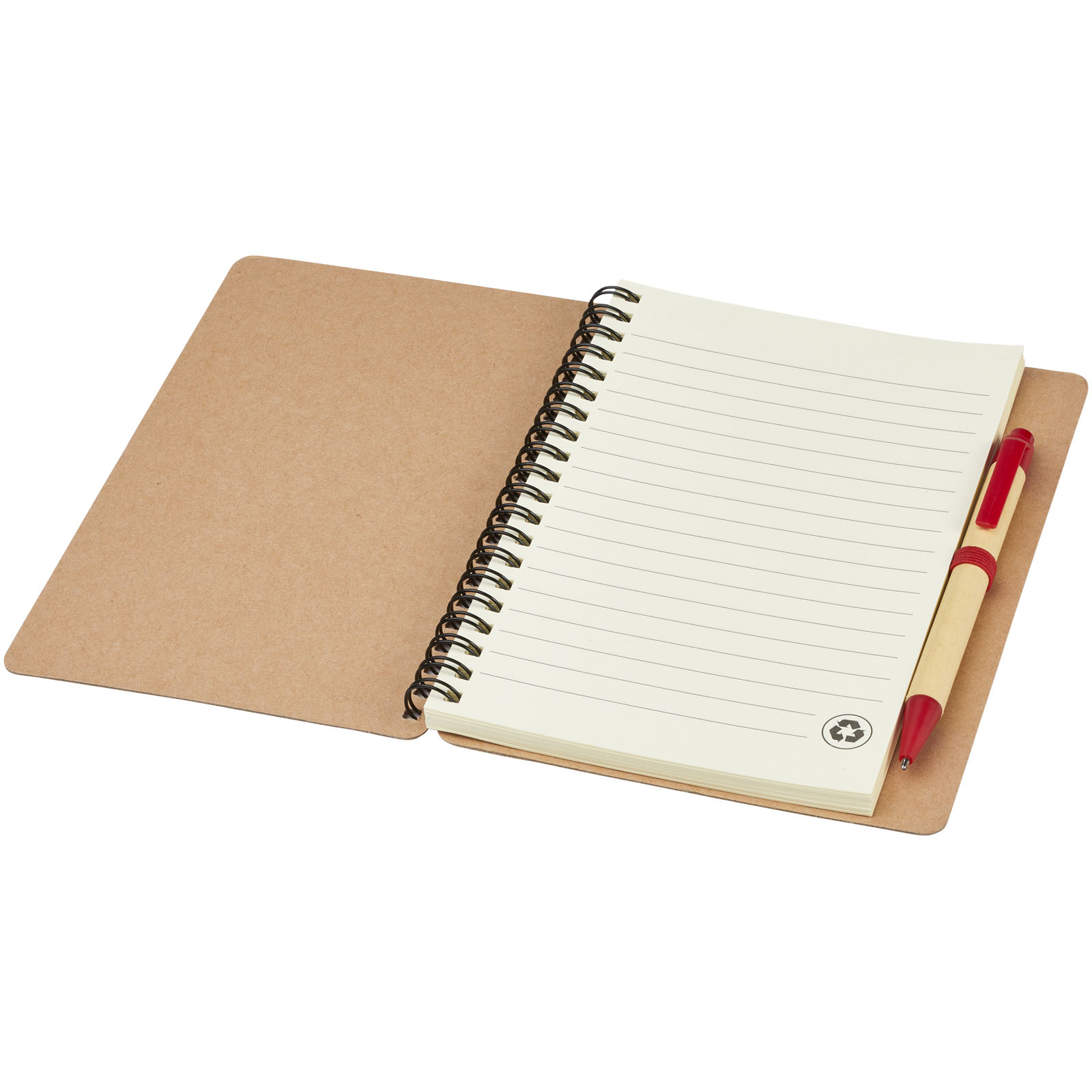 Priestly A6 Recycling Notizbuch mit Stift natur, rot