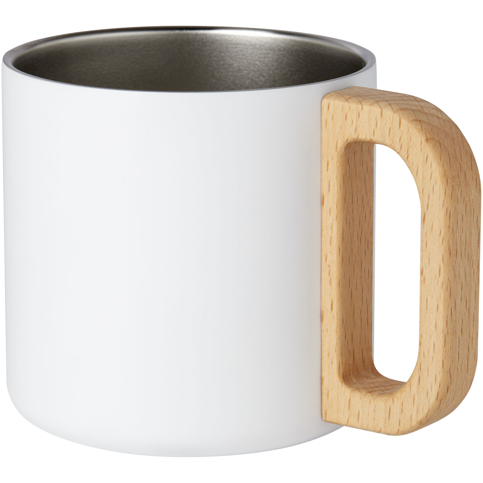 Bjorn RCS-zertifizierter Becher aus recyceltem Edelstahl mit Kupfer-Vakuumisolierung, 360 ml weiss