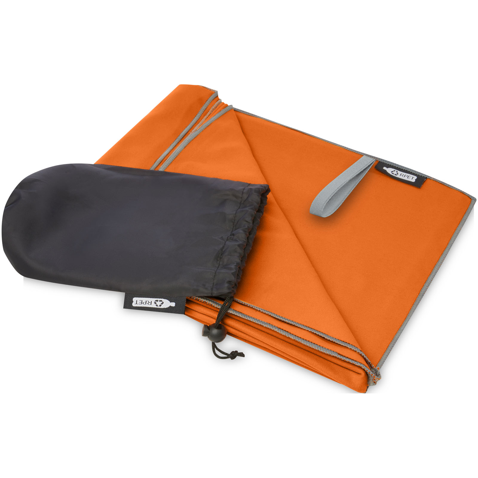 Pieter ultraleichtes und schnell trocknendes Handtuch aus rPET 130 x 80 cm orange