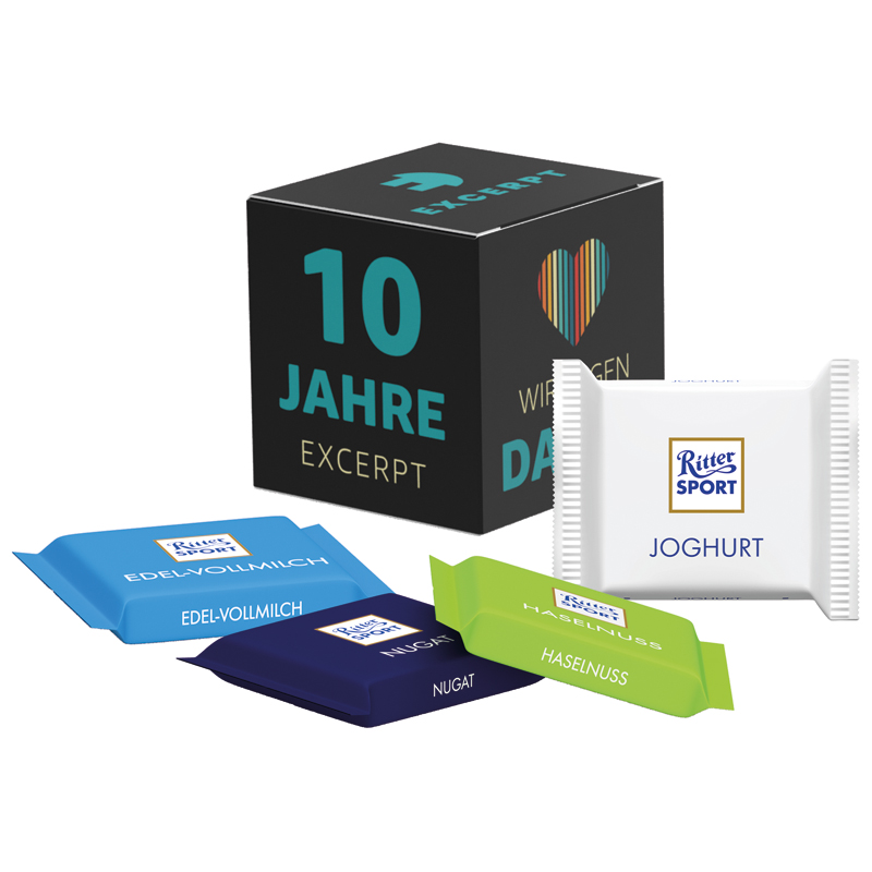 Werbewürfel, Ritter SPORT mini Joghurt