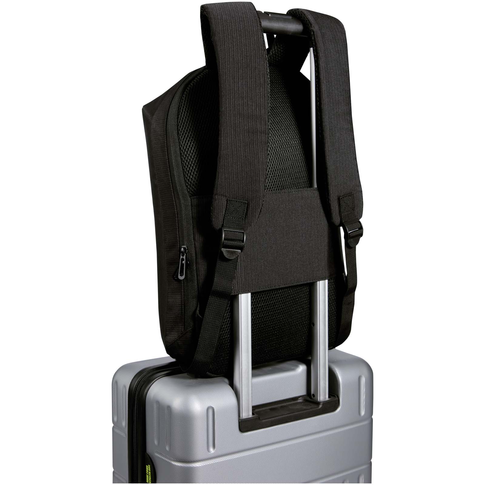 Luma 15" GRS Laptop-Rucksack aus recyceltem Material mit Diebstahlschutz 10L schwarz