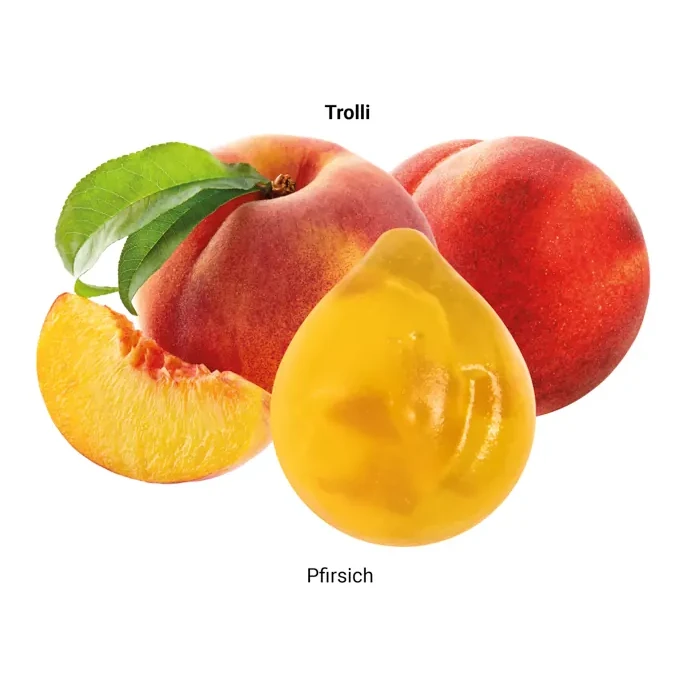 Fruchtgummi Tetraeder, Trolli Vitamin Fruchtgummi, Folie, transparent