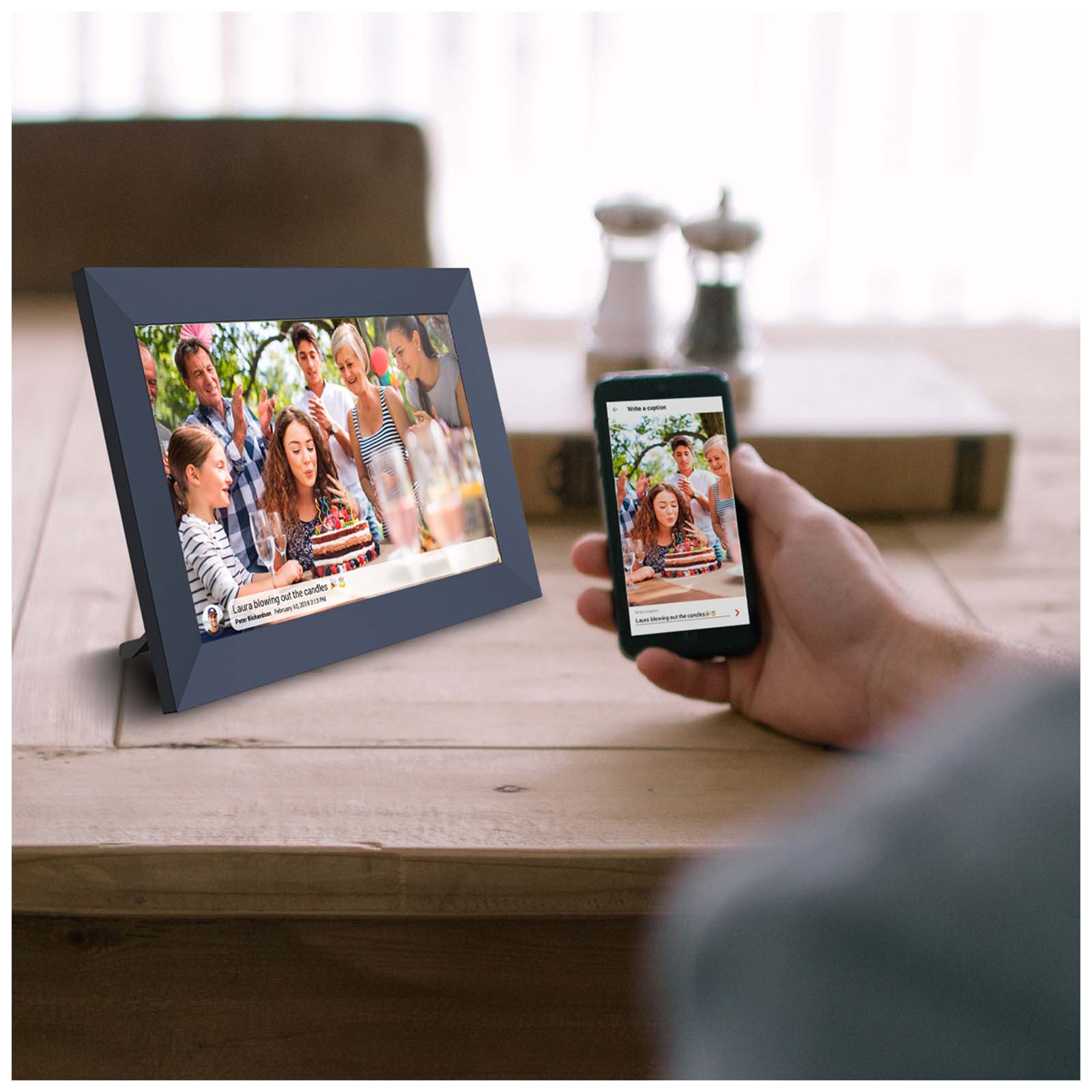Prixton Prado 10" Frameo digitaler WLAN Fotorahmen schwarz