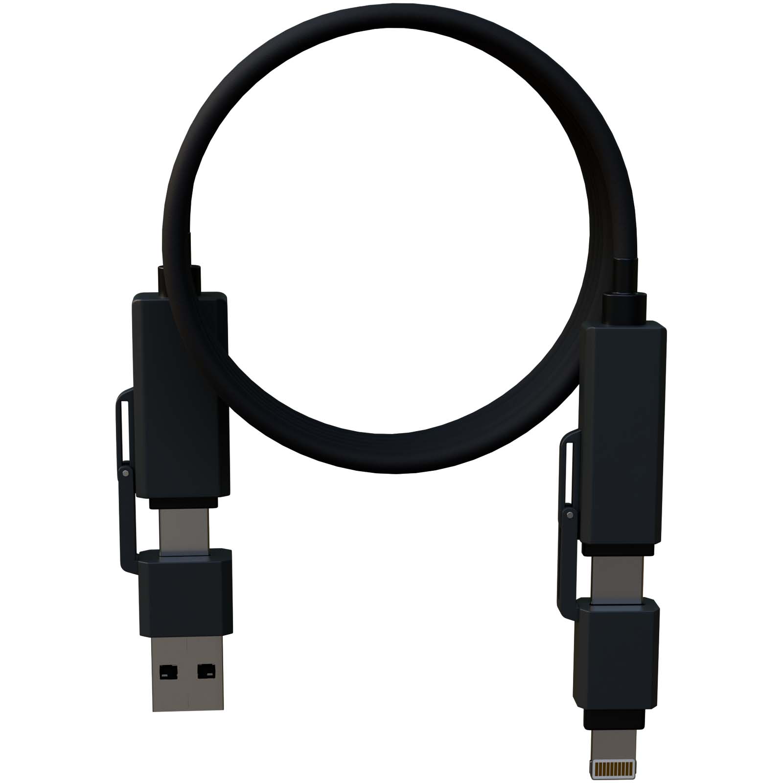 SCX.design C59 100 W magnetisches Silikon Ladekabel schwarz