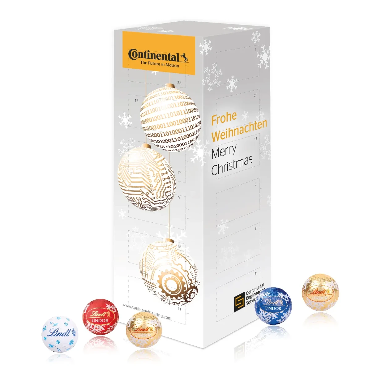 Adventskalender "Turm" mit Lindt Schokolade