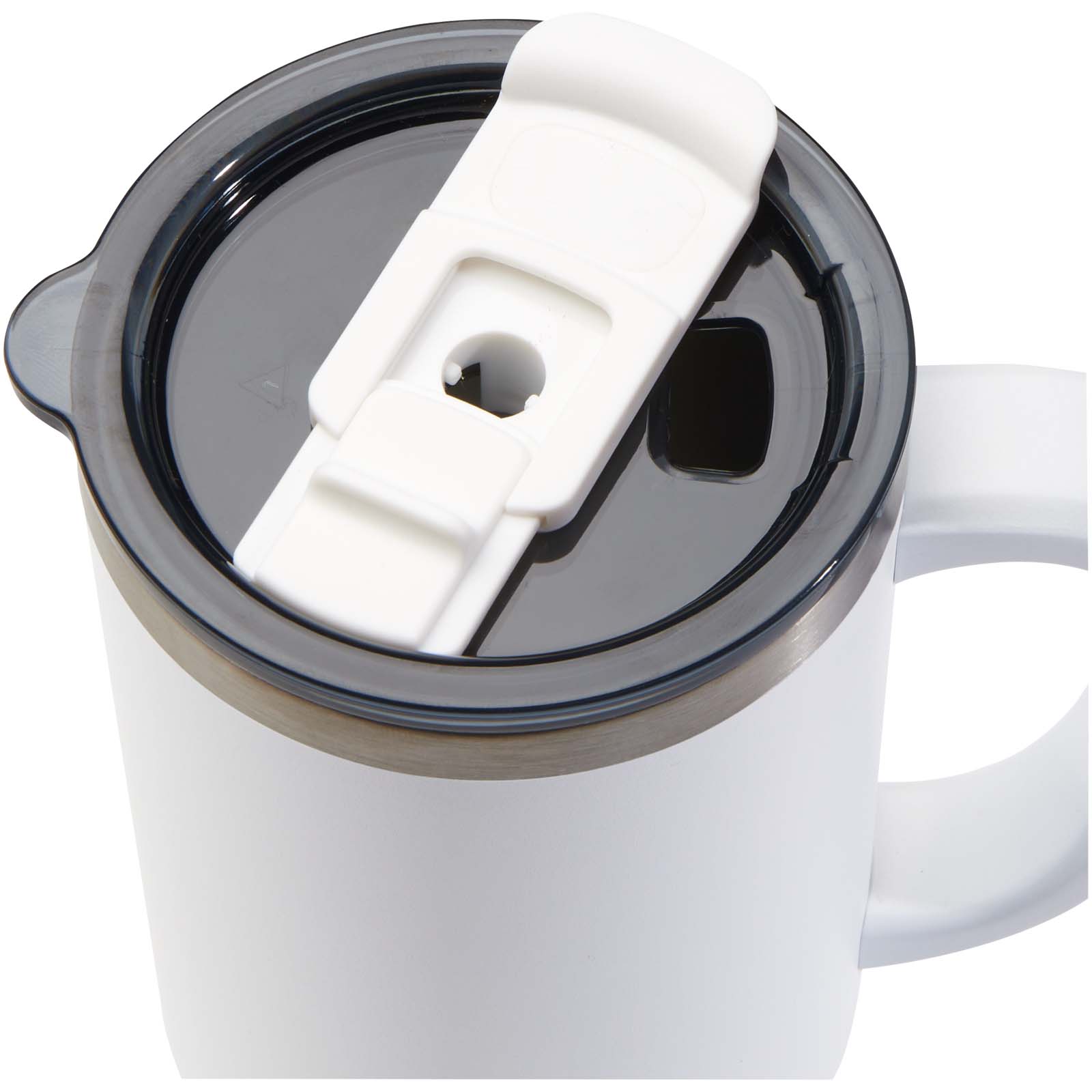 Sydney 1200 ml doppelwandiger RCS-zertifizierter Kupfer-Vakuum Isolierbecher mit Strohhalm weiss