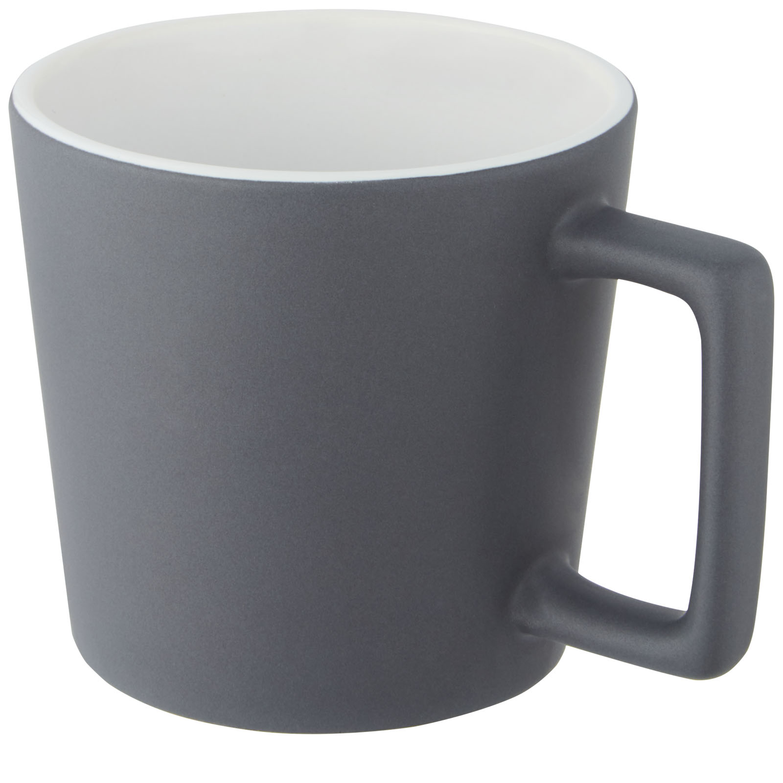 Cali 370 ml Keramiktasse mit matter Oberfläche weiss, grau matt