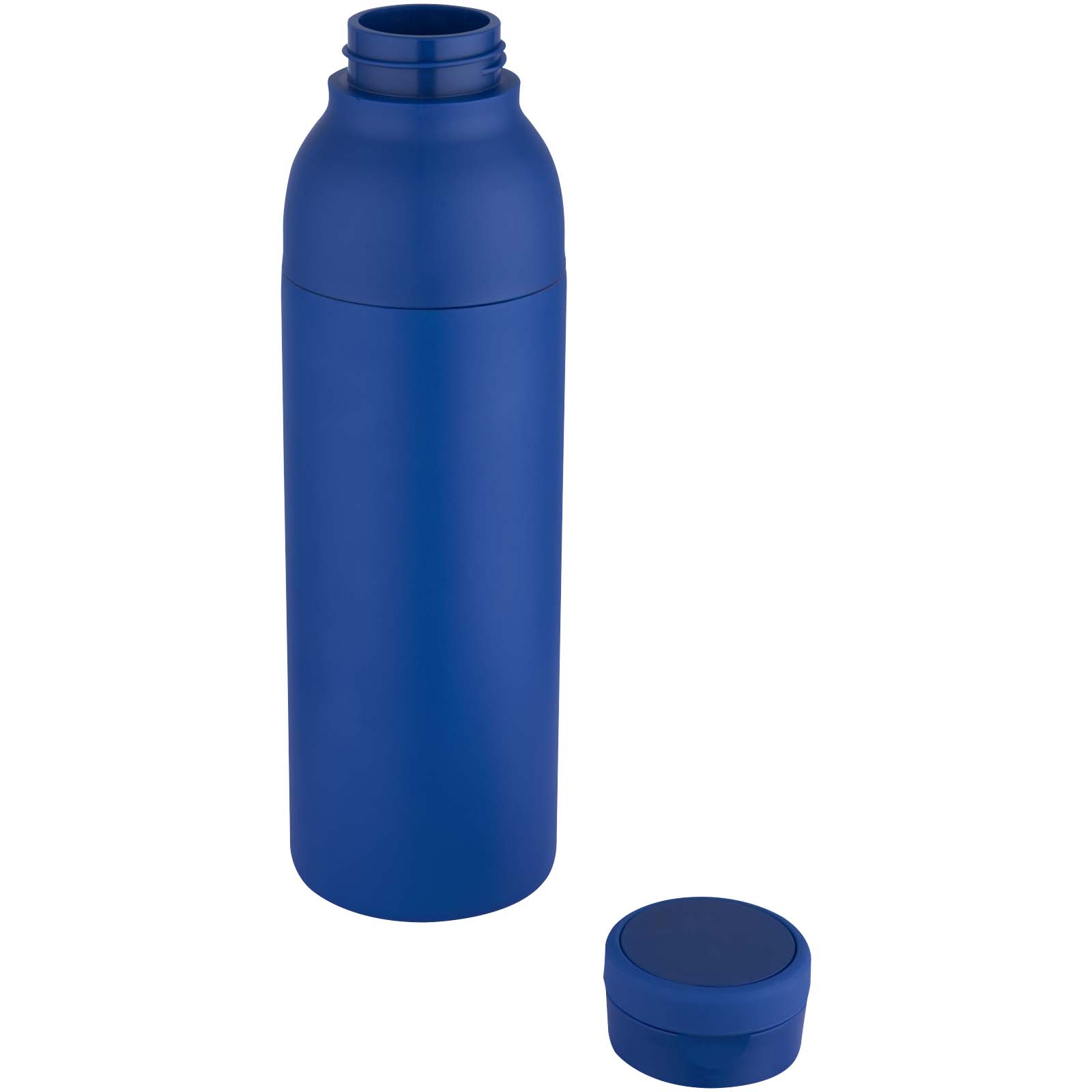 Illuminate 650 ml RCS doppelwandige Isolierflasche aus recyceltem Edelstahl royalblau