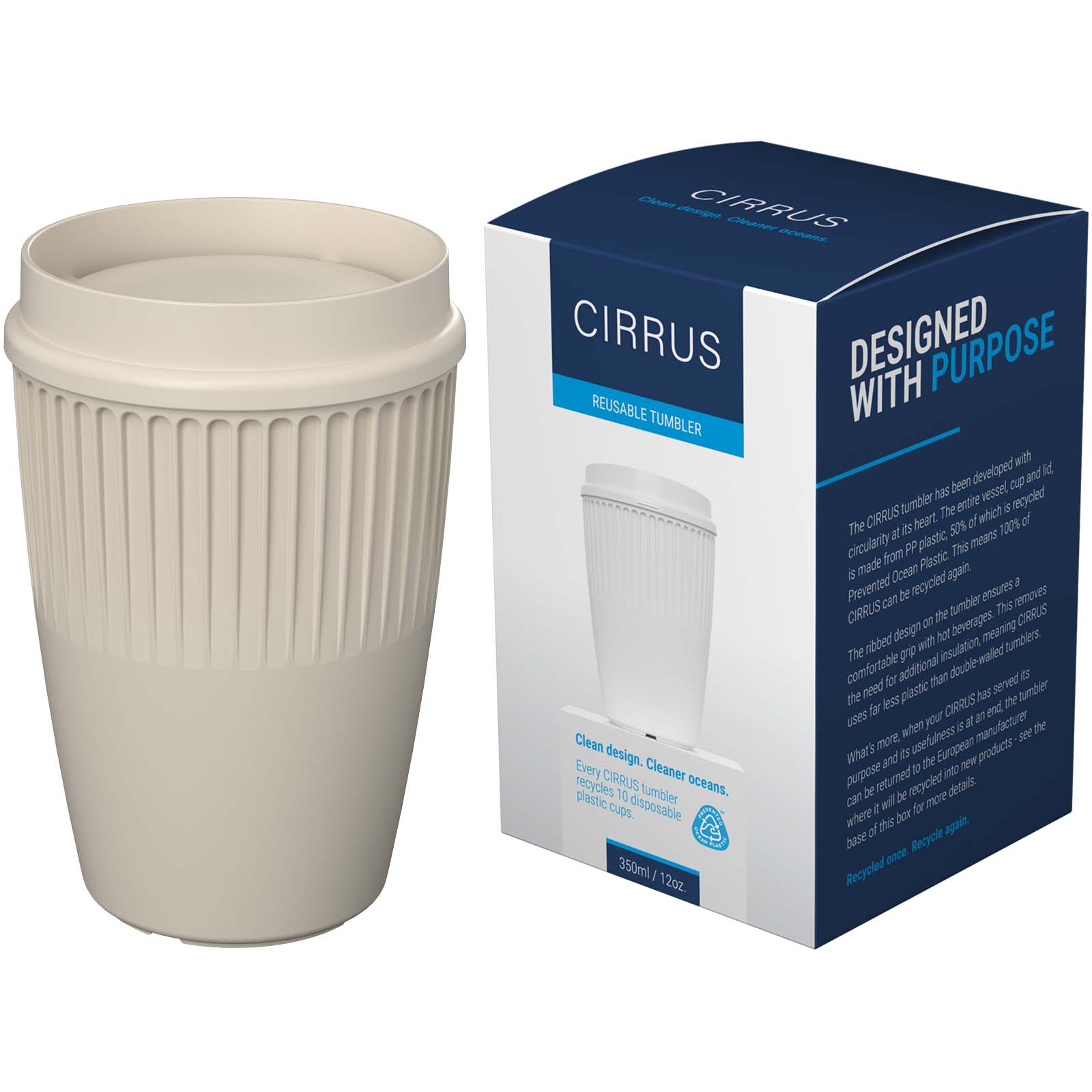 Cirrus POP 350 ml Becher mit 360°-Deckel sandstone
