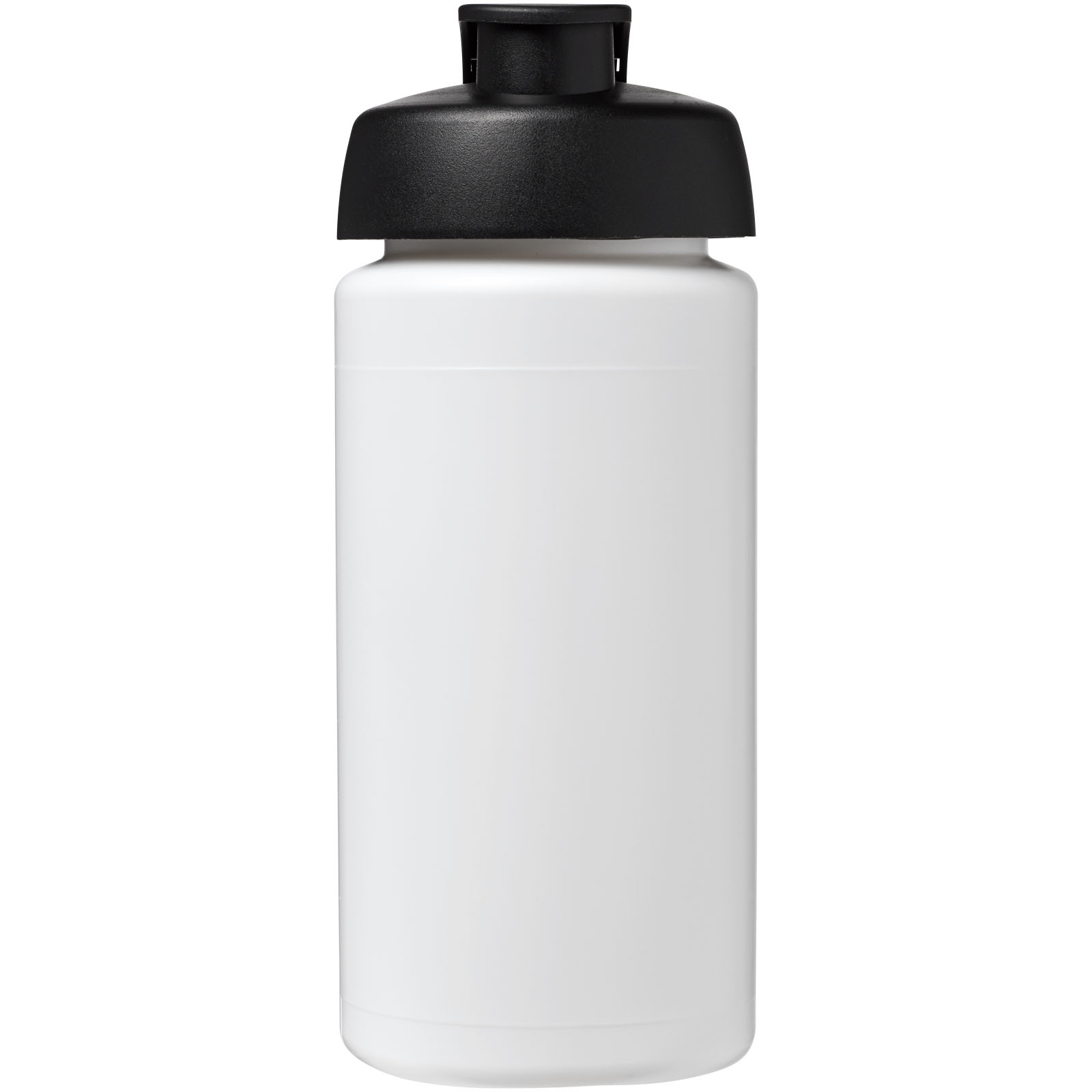Baseline® Plus grip 500 ml Sportflasche mit Klappdeckel weiss, schwarz