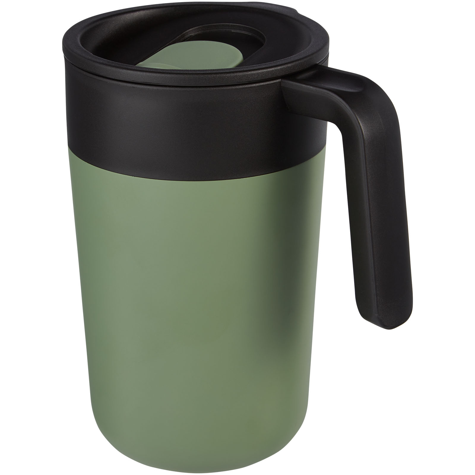 Nordia 400 ml doppelwandiger Becher aus Recyclingmaterial heather grün