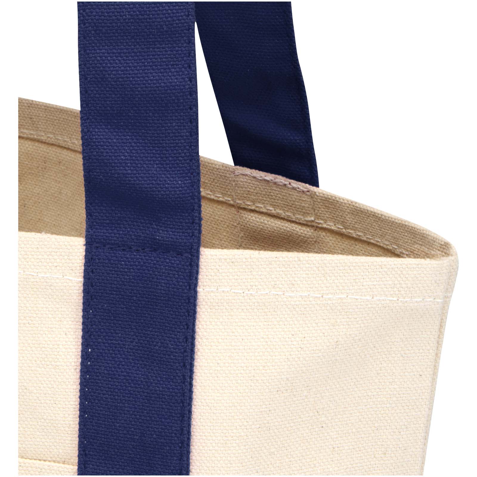 Sam 320 g/m² Mini-Tragetasche aus GRS recycelter Baumwolle navy, natur