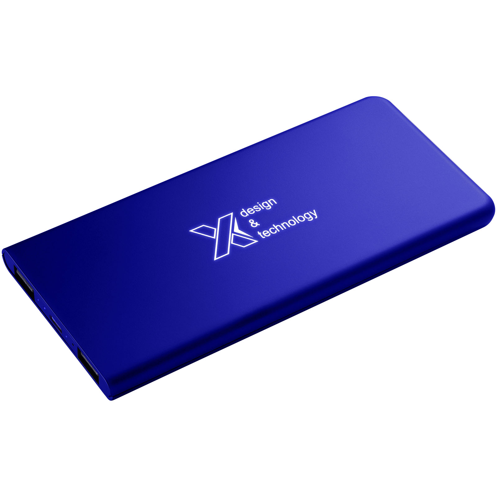 SCX.design P15 5000 mAh Powerbank mit Leuchtlogo reflexblau