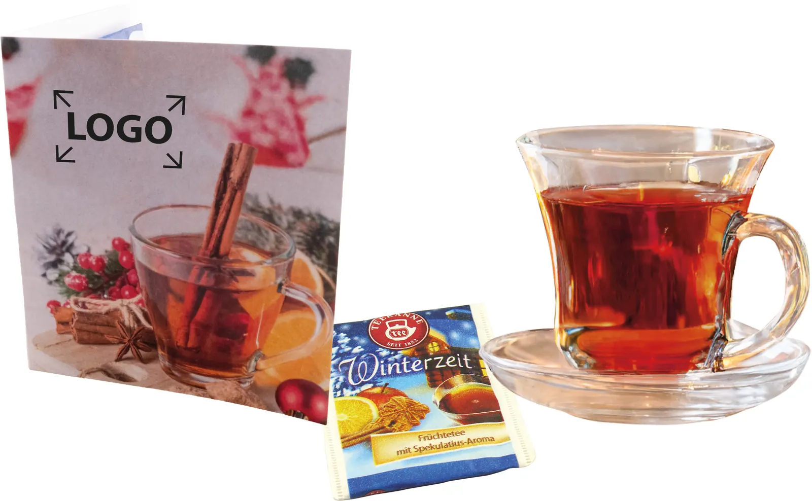 Klappkärtchen Weihnachtstee