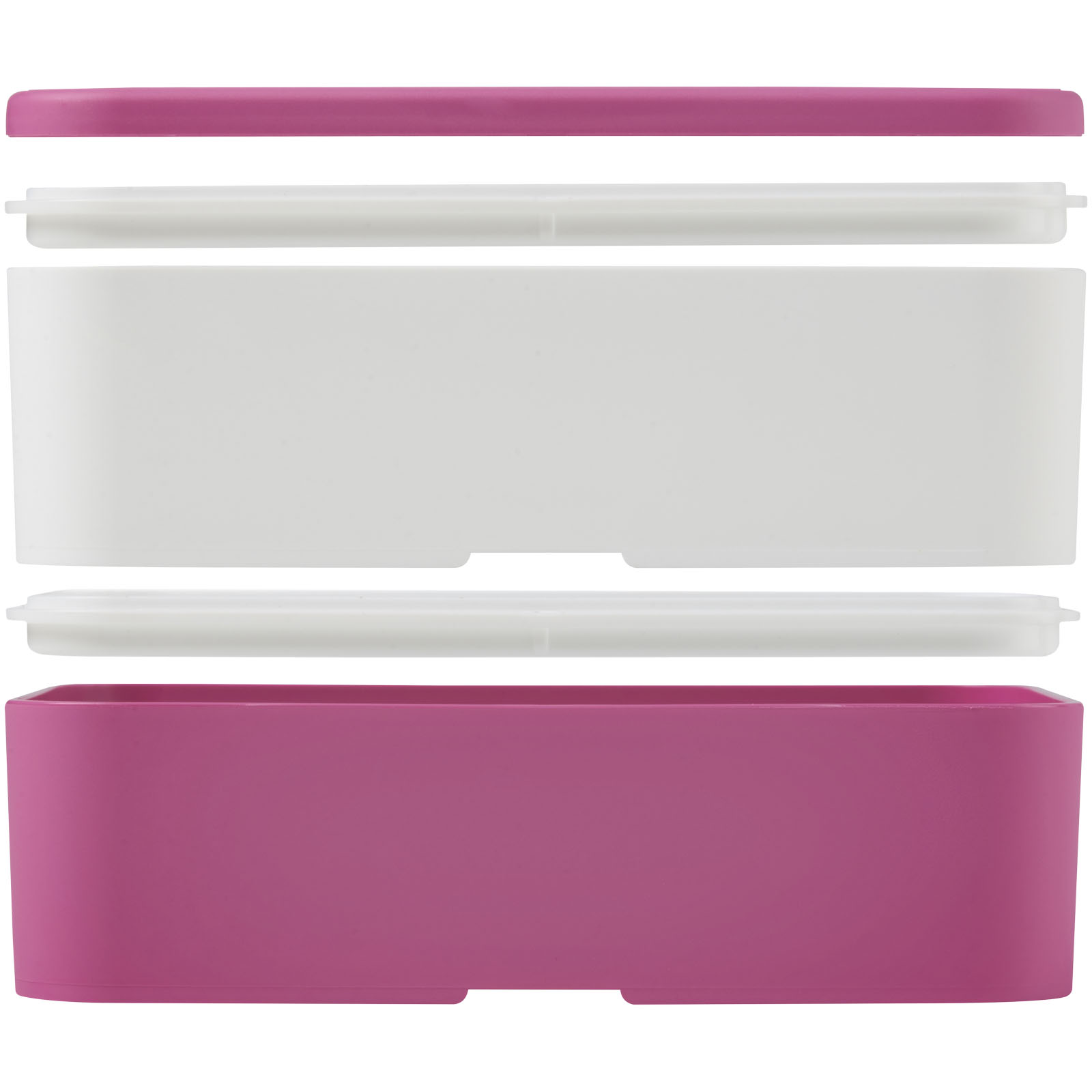 MIYO 700+700 ml Doppel-Lunchbox rosa, weiss, weiss