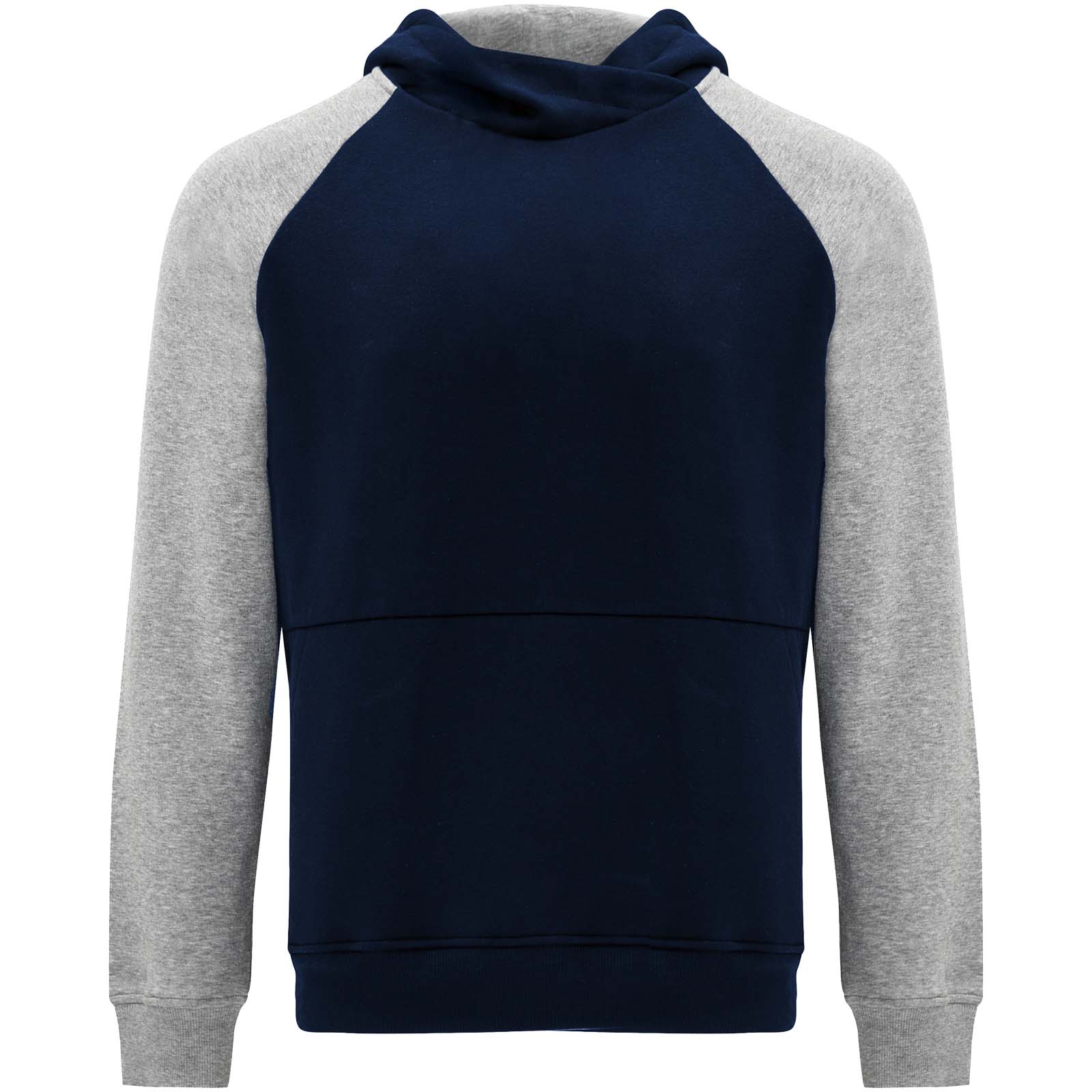 Badet 280 g/m² zweifarbiger Kapuzenpullover für Kinder marineblau, heather grau