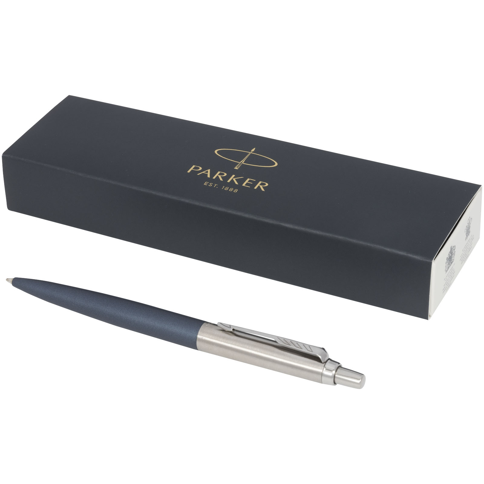 Parker Jotter XL matt mit Kugelschreiber mit Chromverzierung (blaue Mine) blau