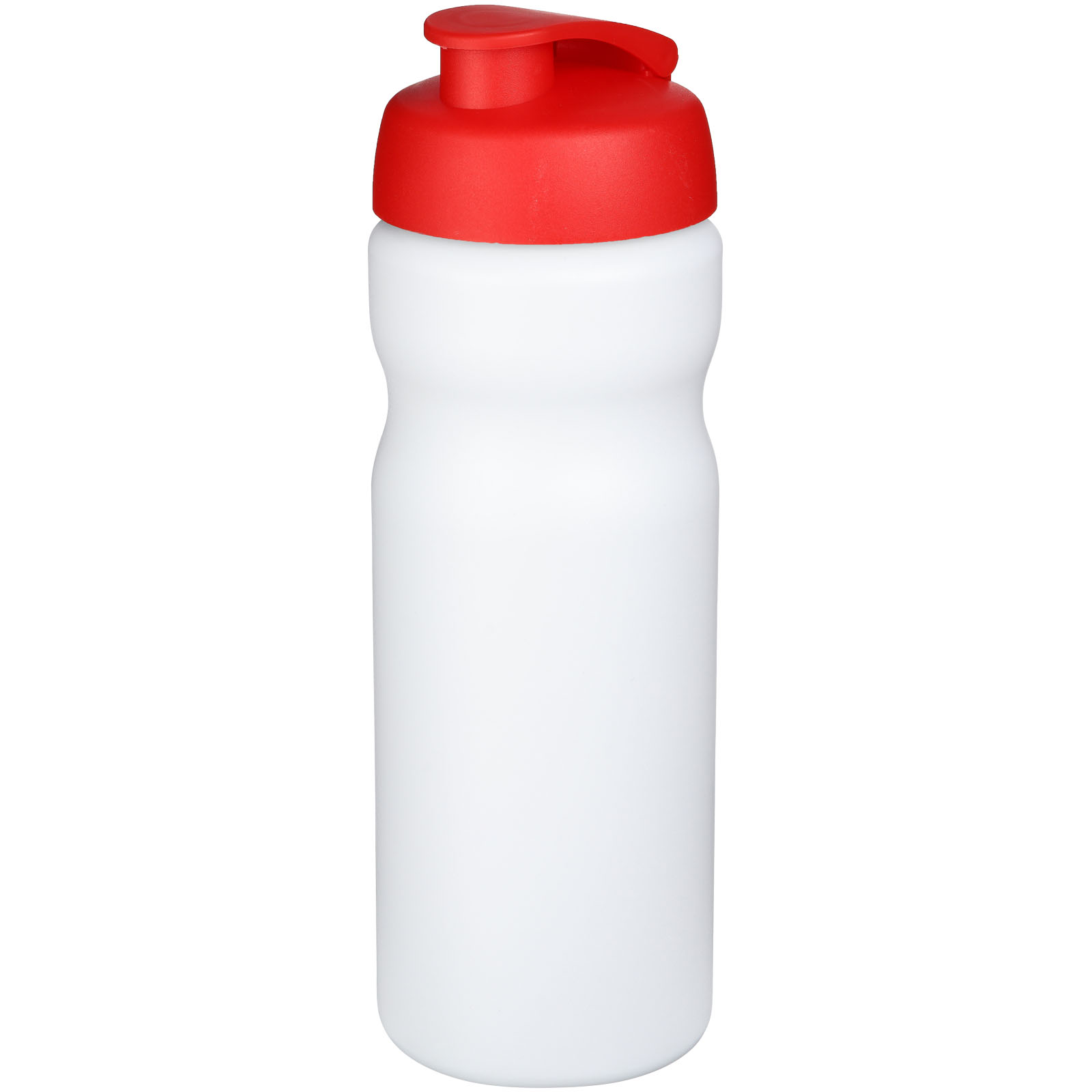 Baseline® Plus 650 ml Sportflasche mit Klappdeckel weiss, rot