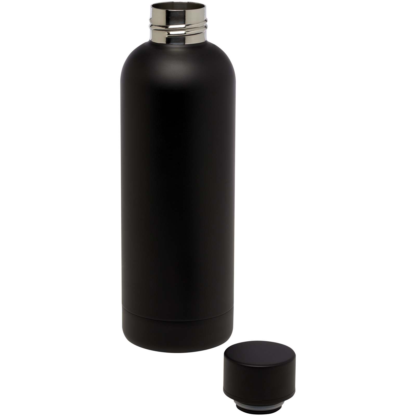 Spring 500 ml RCS-zertifizierte Kupfer-Vakuum Isolierflasche aus recyceltem Edelstahl schwarz
